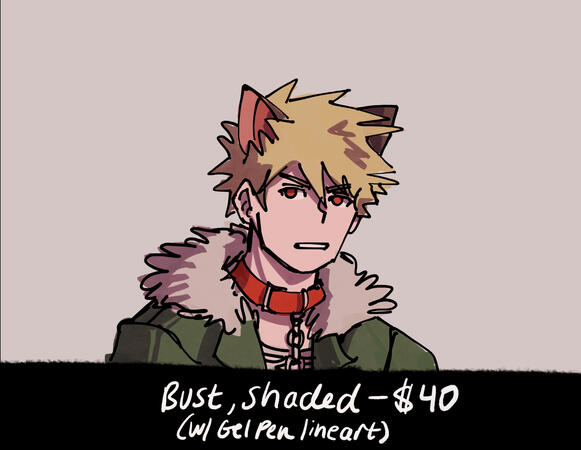 Bust, Shaded Gel Pen