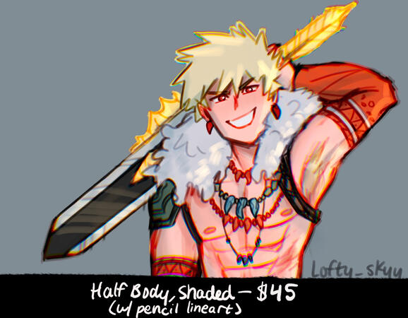 Half Body, Shaded Pencil